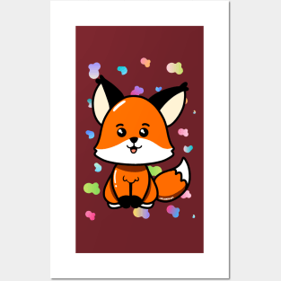 Super cute fun adorable small baby fox cub Posters and Art